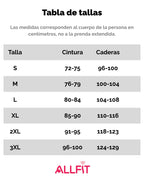 Tabla tallas calzas deportivas plus size mujer 3XL